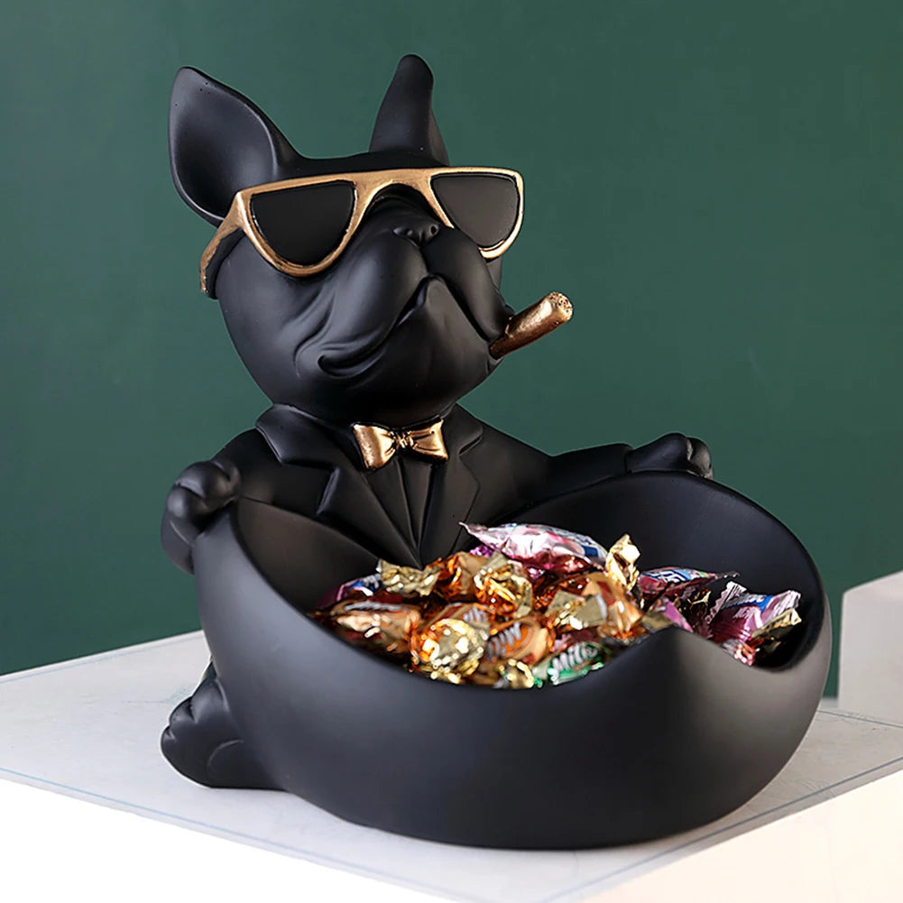 Coole Bulldoggen- Skulptur - Dekofigur für Tierfreunde