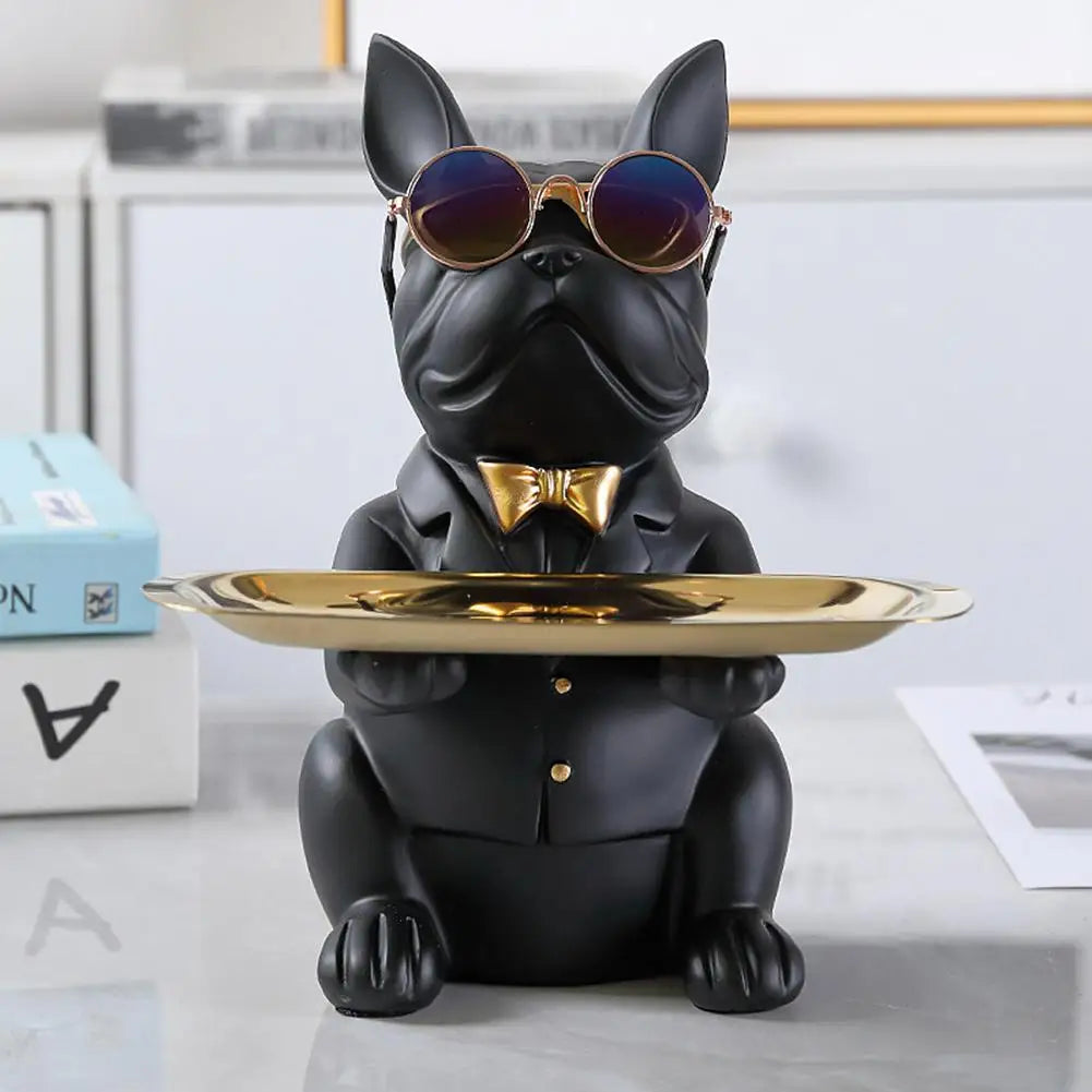 Coole Bulldoggen- Skulptur - Dekofigur für Tierfreunde