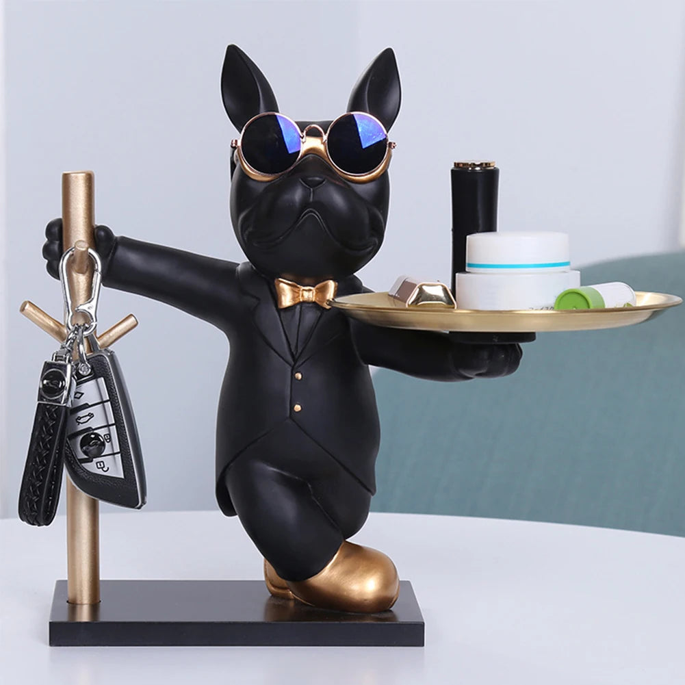 Coole Bulldoggen- Skulptur - Dekofigur für Tierfreunde