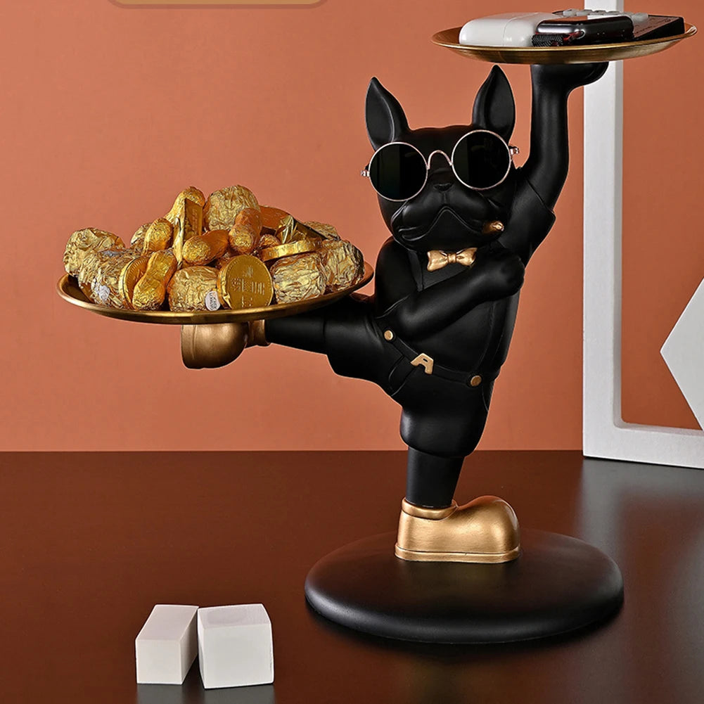 Coole Bulldoggen- Skulptur - Dekofigur für Tierfreunde