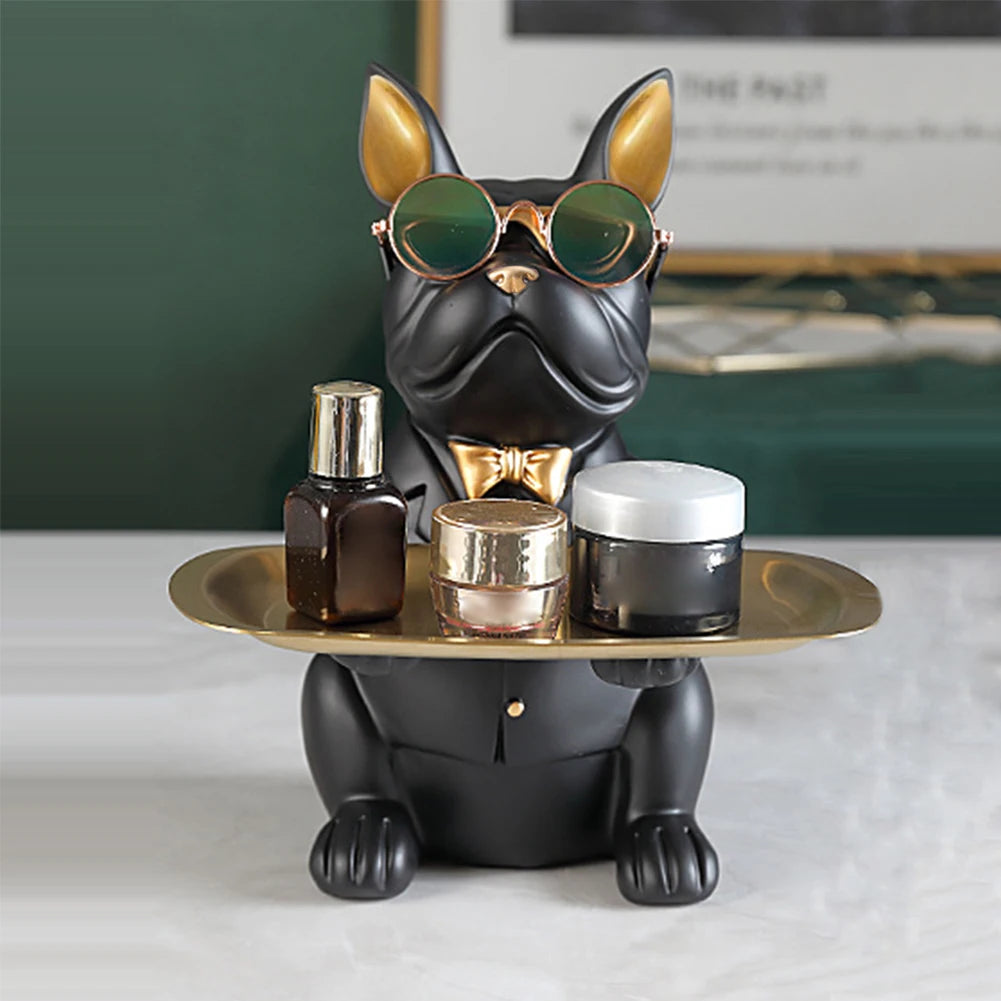Coole Bulldoggen- Skulptur - Dekofigur für Tierfreunde