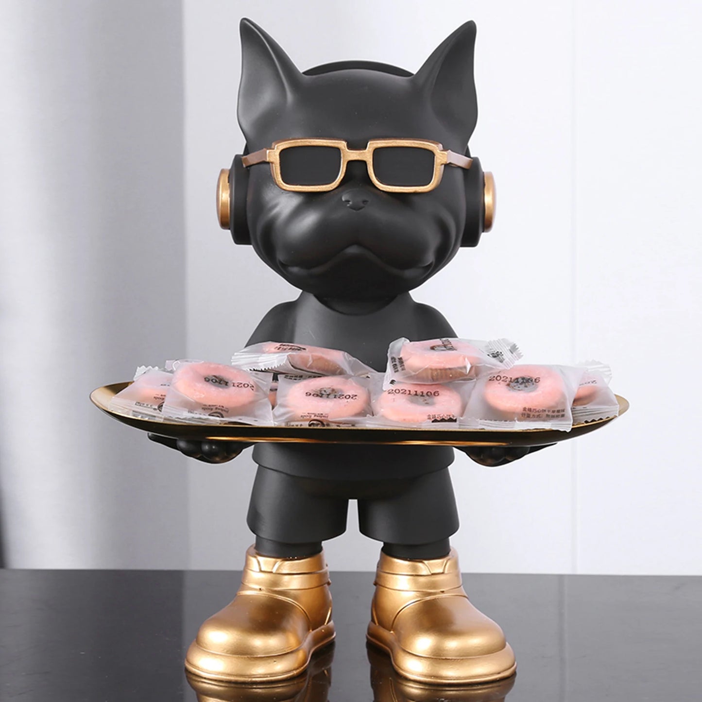 Coole Bulldoggen- Skulptur - Dekofigur für Tierfreunde